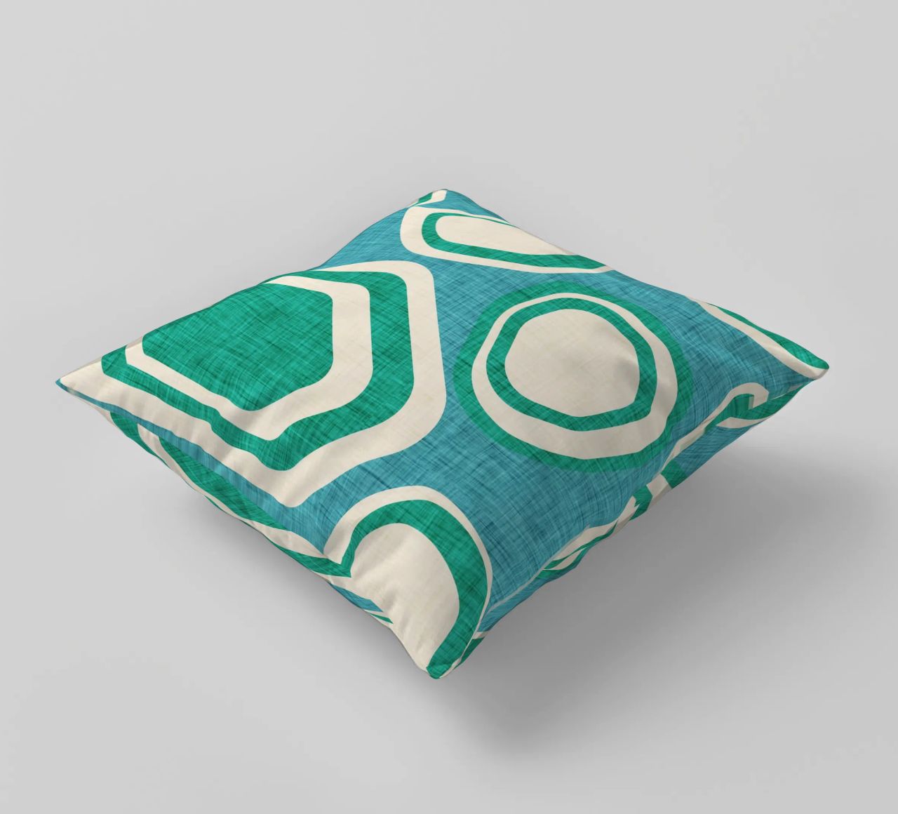 Day at the Lake Blue decorative cushion by susanacosta