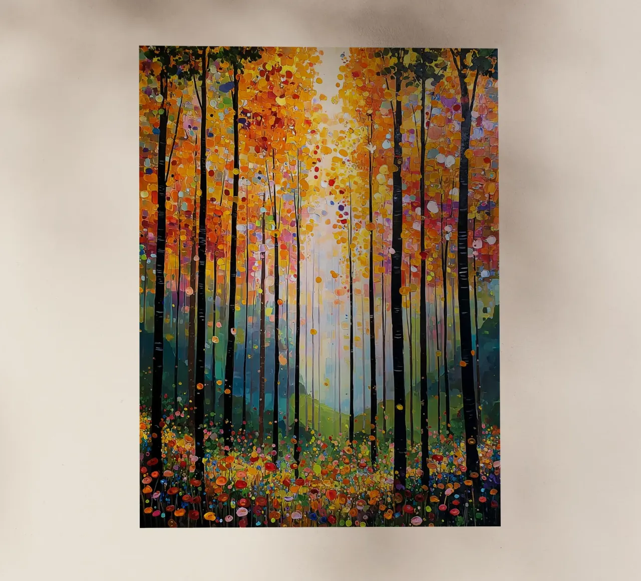 Forest A, style Klimt pellicola backlit da MATEOart