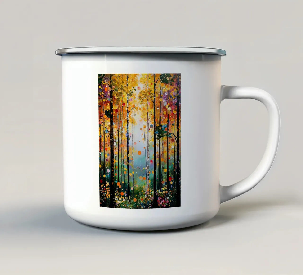 Forest B, style Klimt tazza in smalto da MATEOart