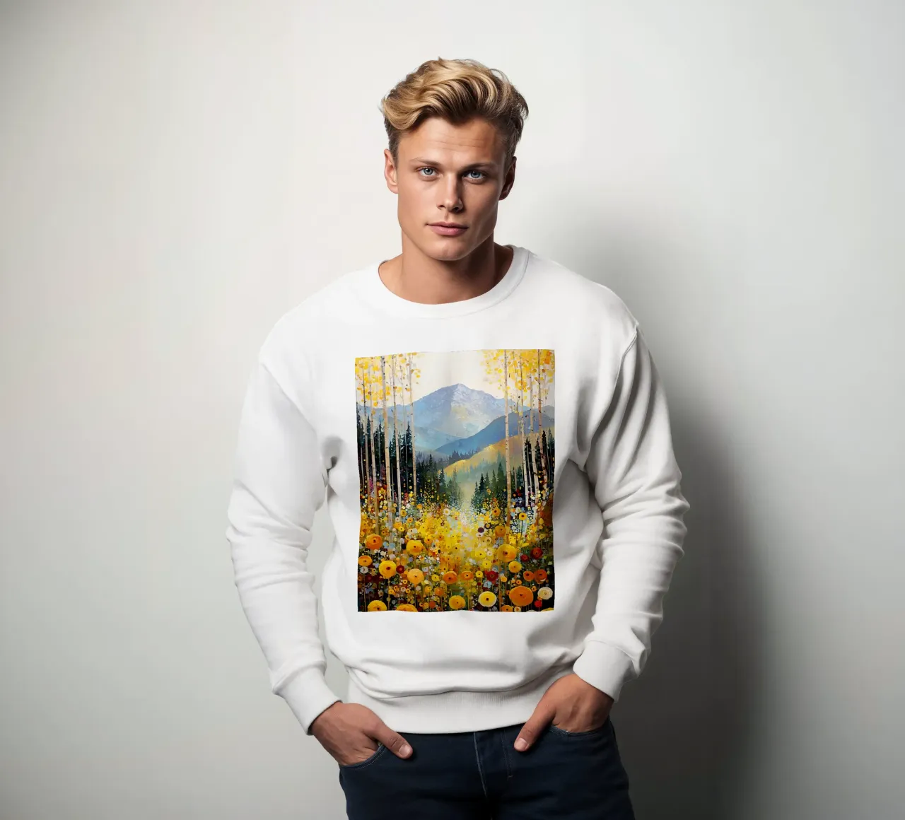 Forest C, style Klimt felpa da MATEOart