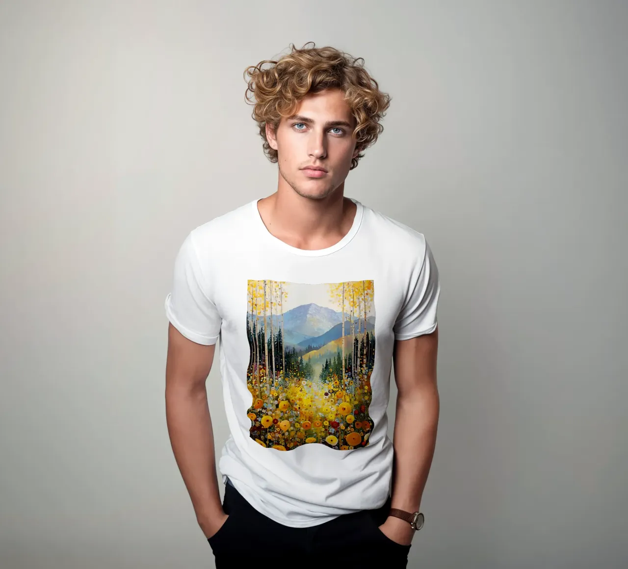 Forest C, style Klimt t-shirt da MATEOart