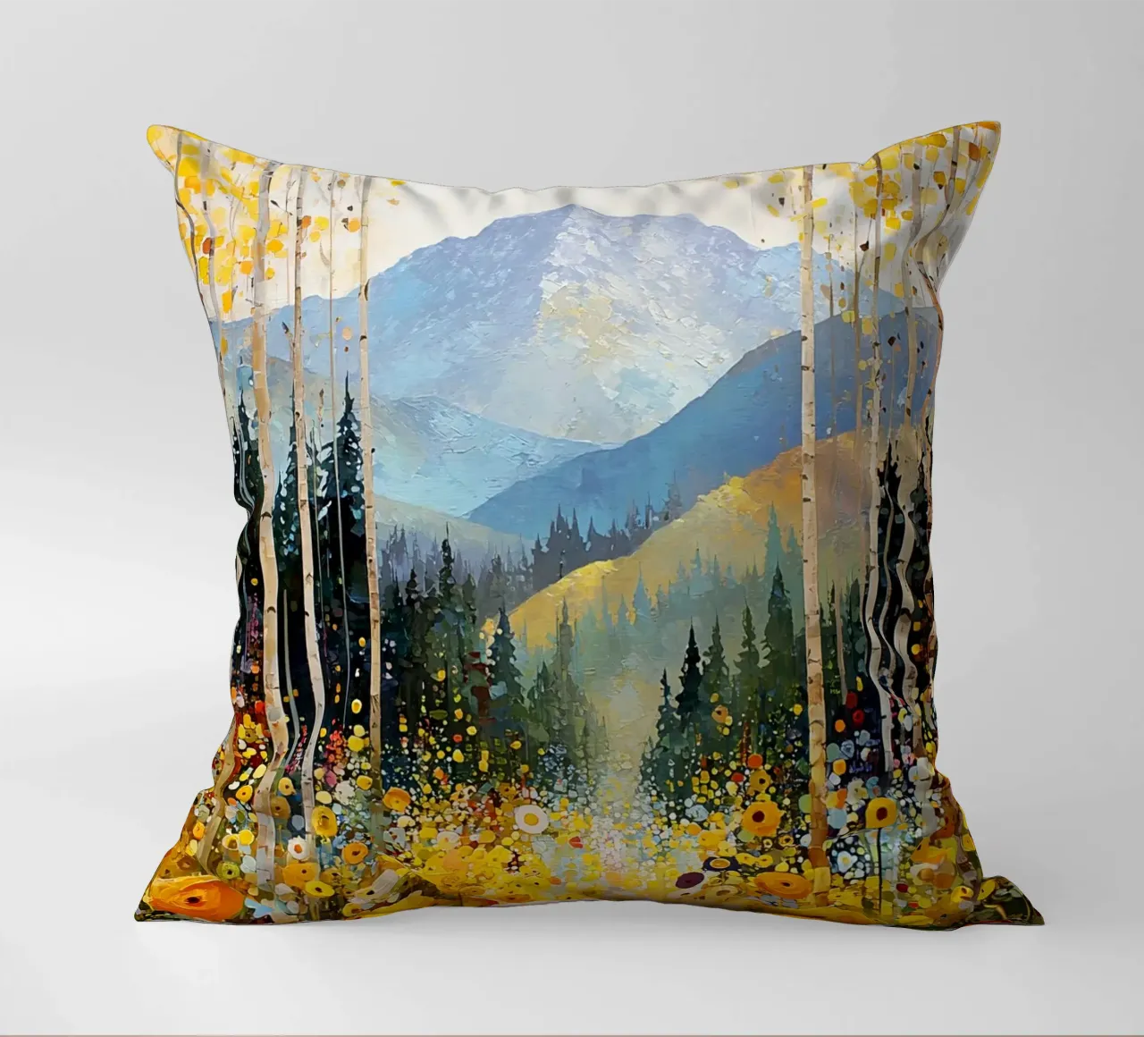 Forest C, style Klimt cuscino da MATEOart