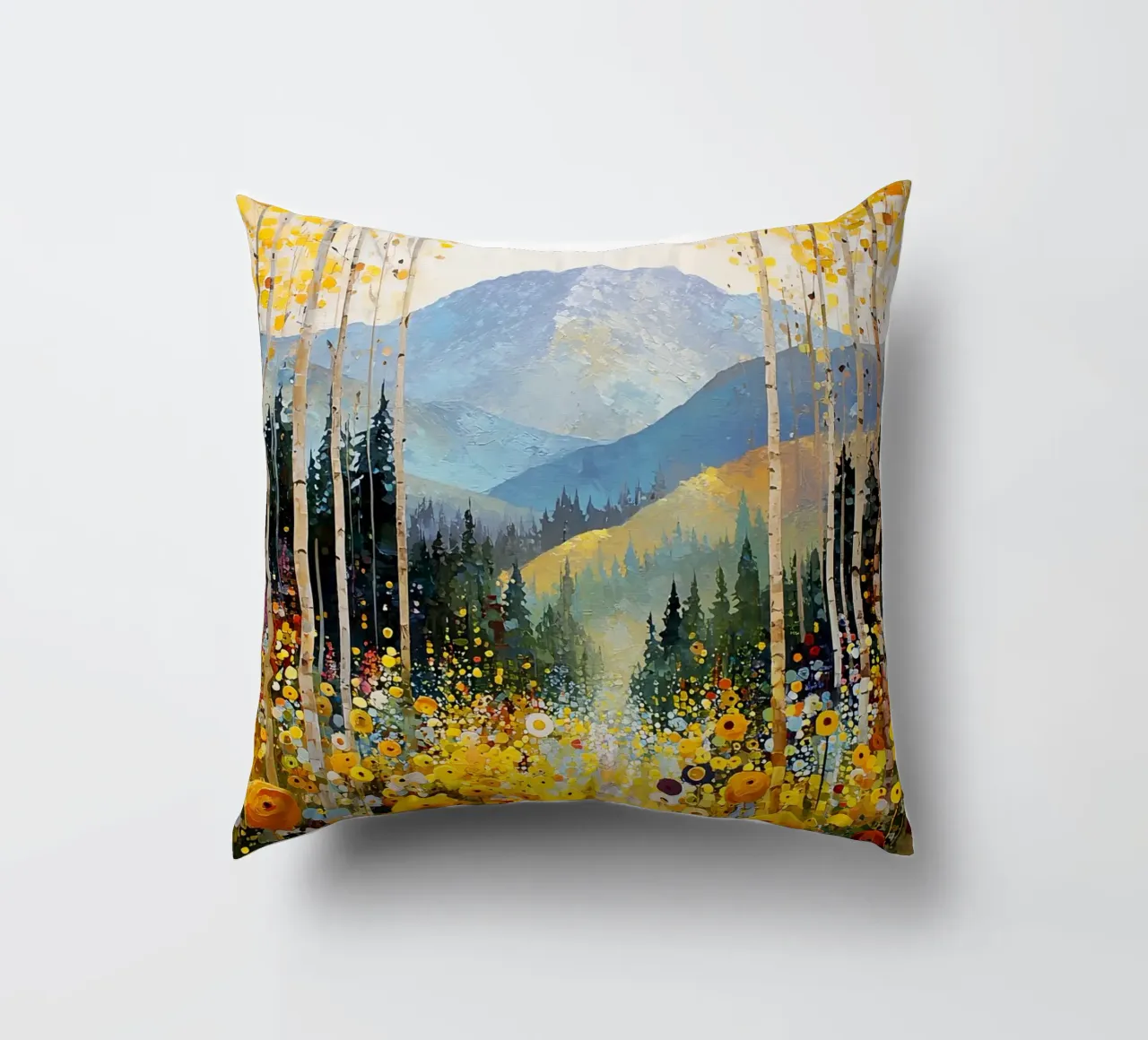 Forest C, style Klimt cuscino da MATEOart