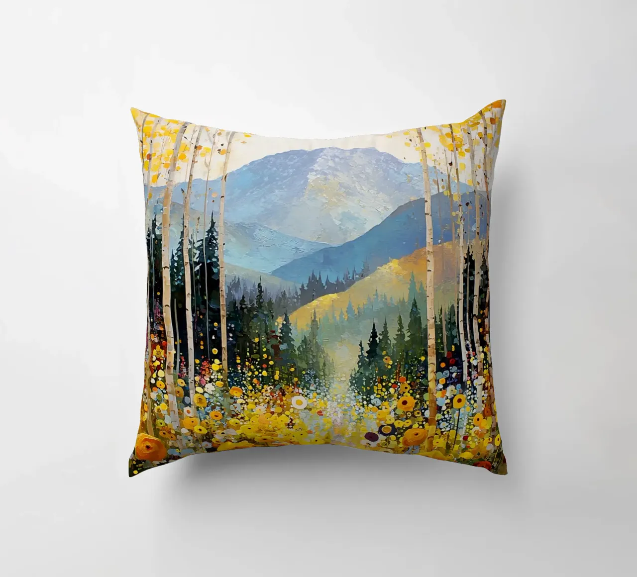 Forest C, style Klimt cuscino da MATEOart