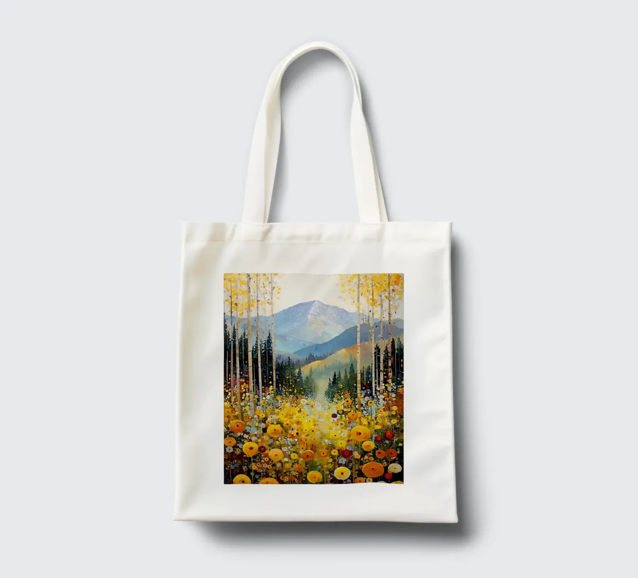 Forest C, style Klimt borsa in juta da MATEOart
