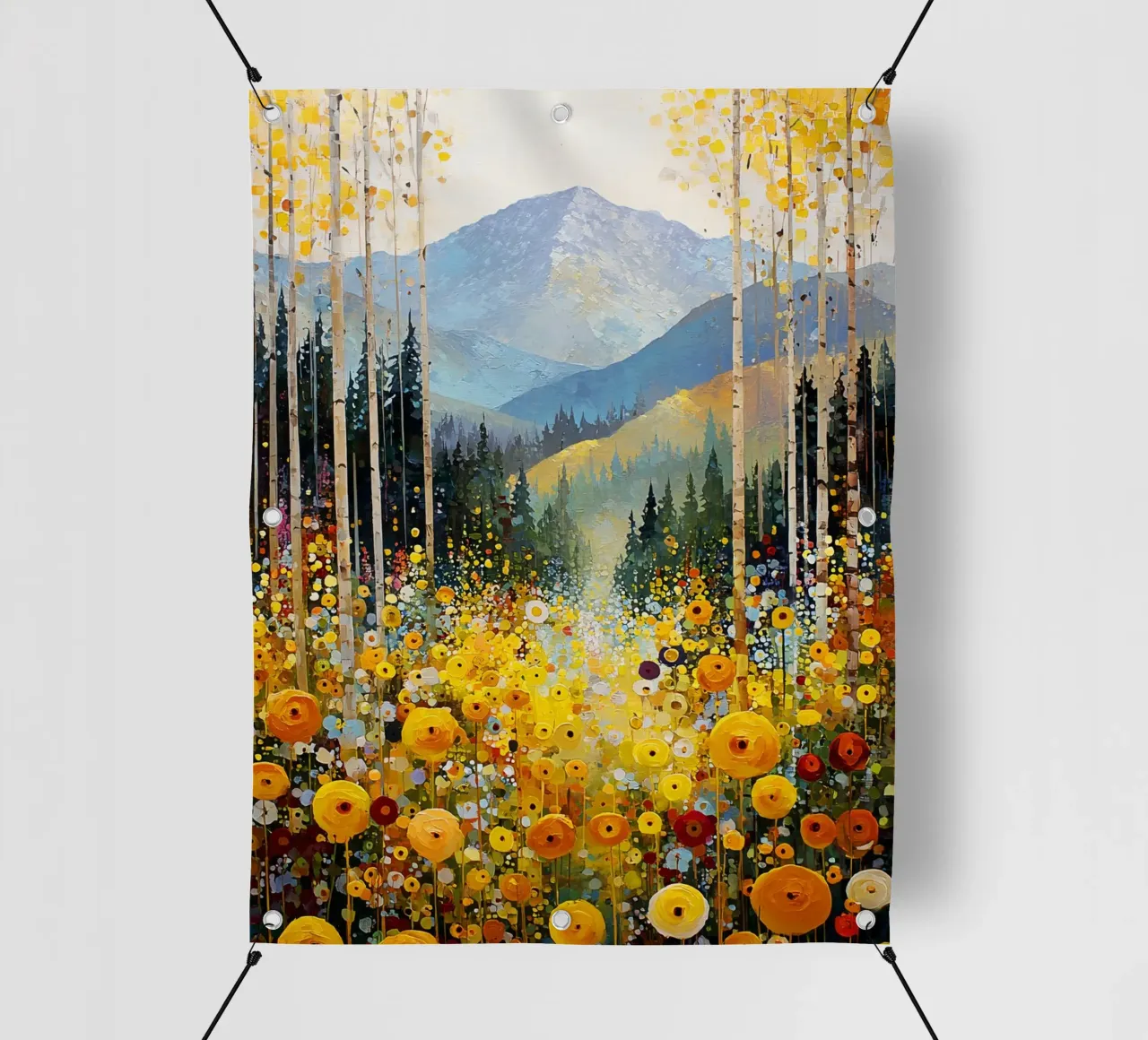 Forest C, style Klimt telo in pvc da MATEOart
