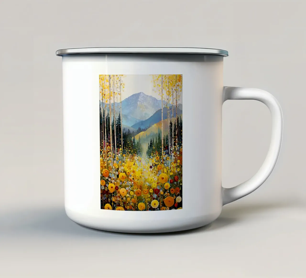 Forest C, style Klimt tazza in smalto da MATEOart