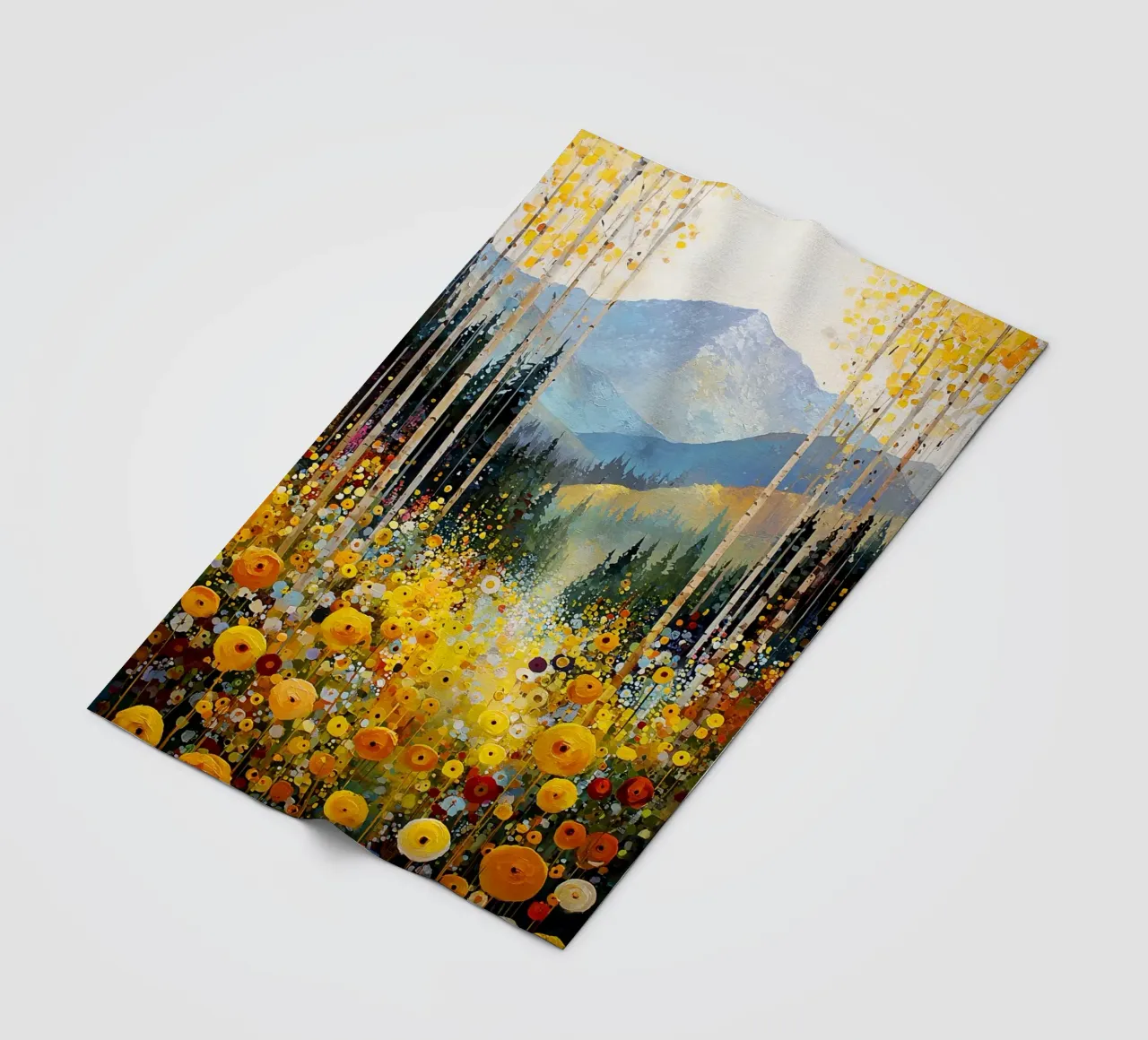 Forest C, style Klimt coperta in pile da MATEOart
