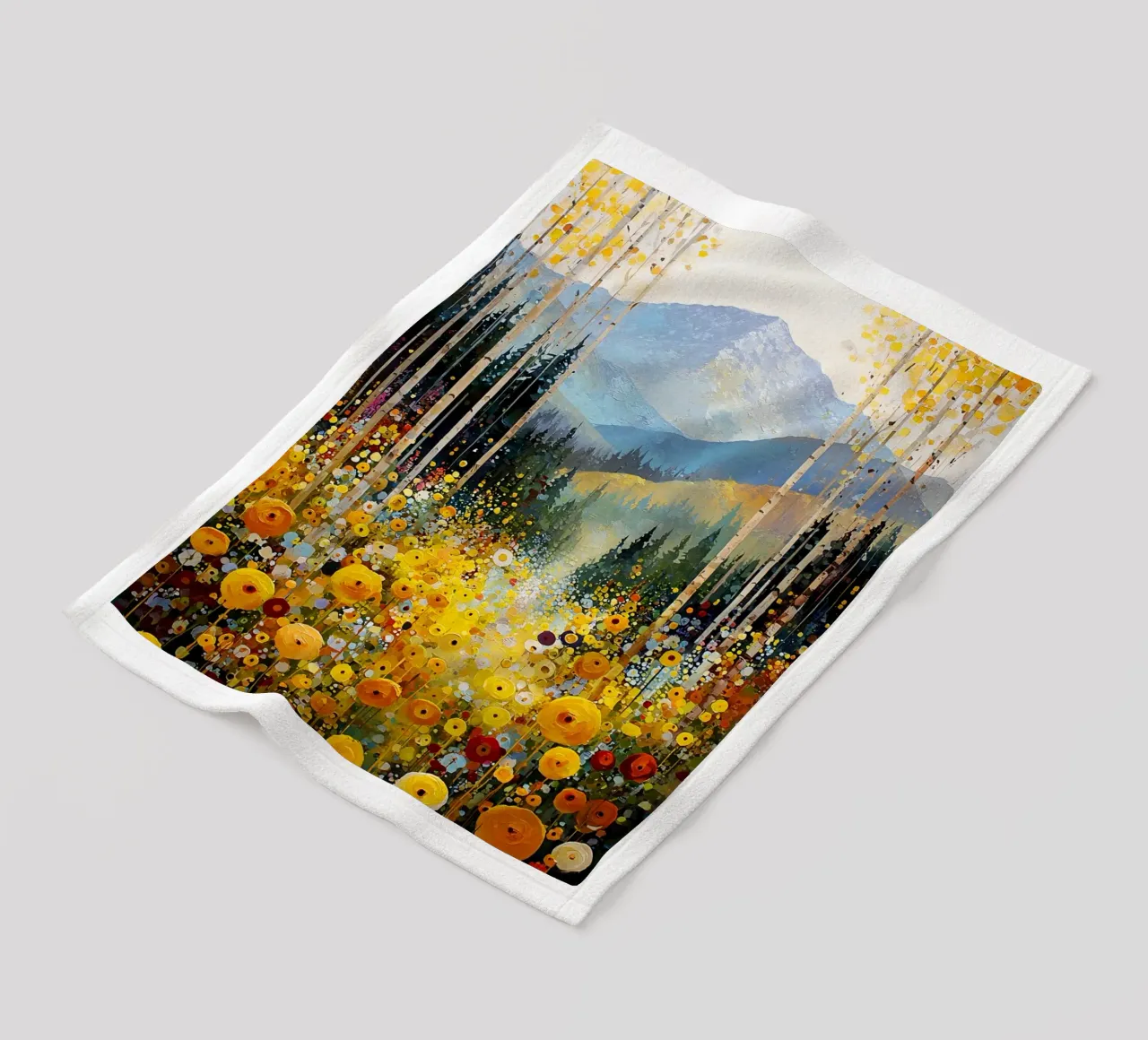 Forest C, style Klimt coperta in pile da MATEOart