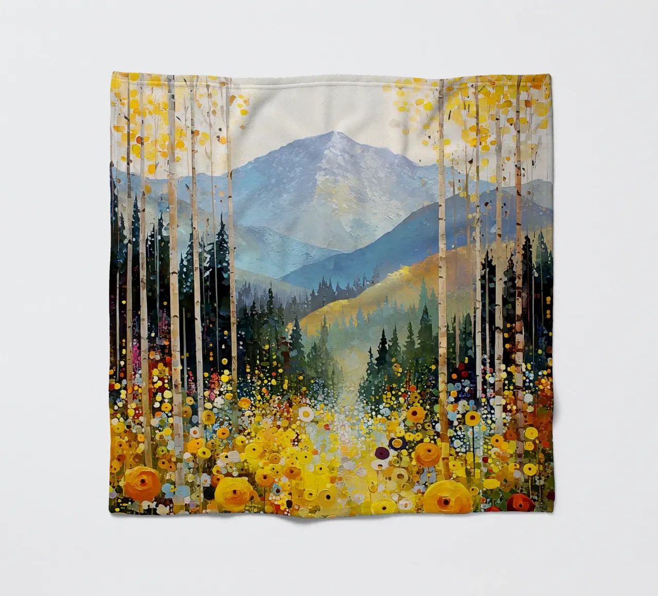 Forest C, style Klimt coperta in pile da MATEOart