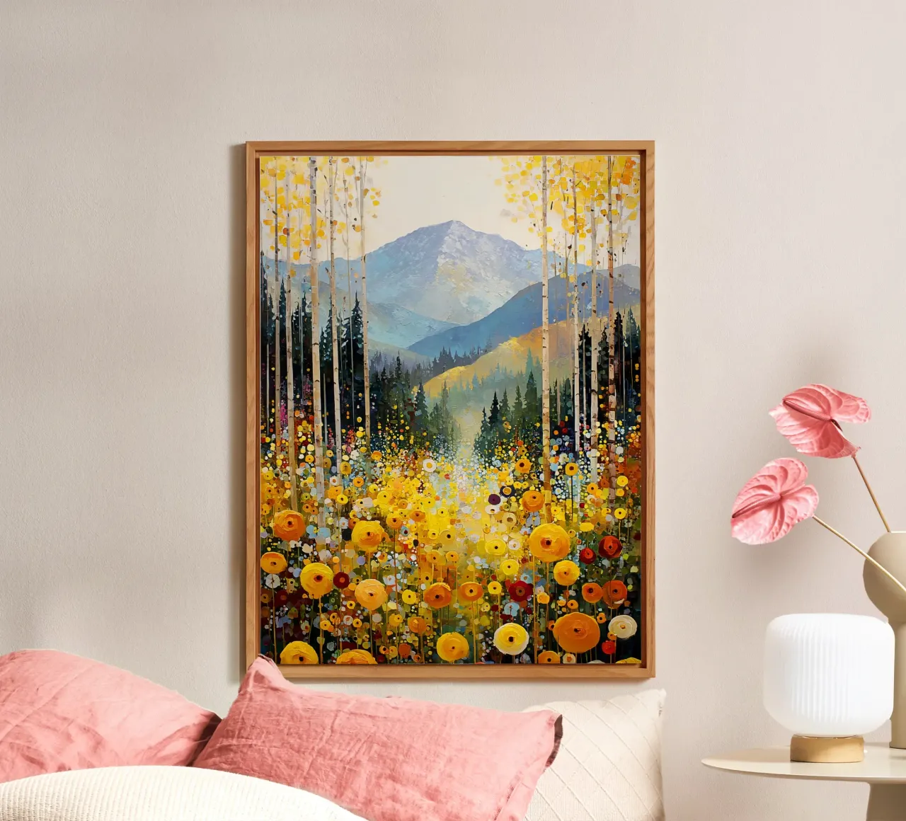 Forest C, style Klimt alluminio dibond da MATEOart