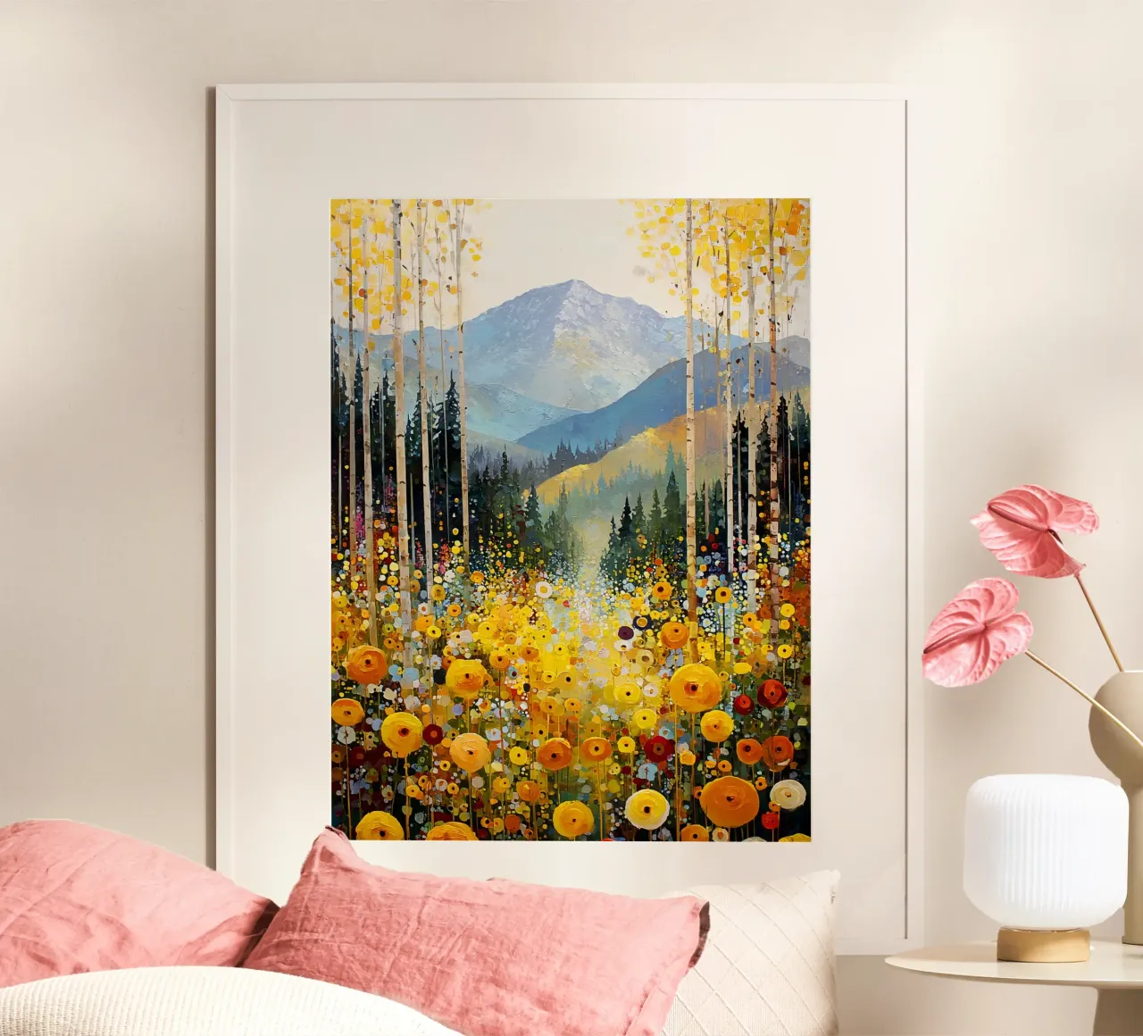 Forest C, style Klimt carta hahnemühle da MATEOart