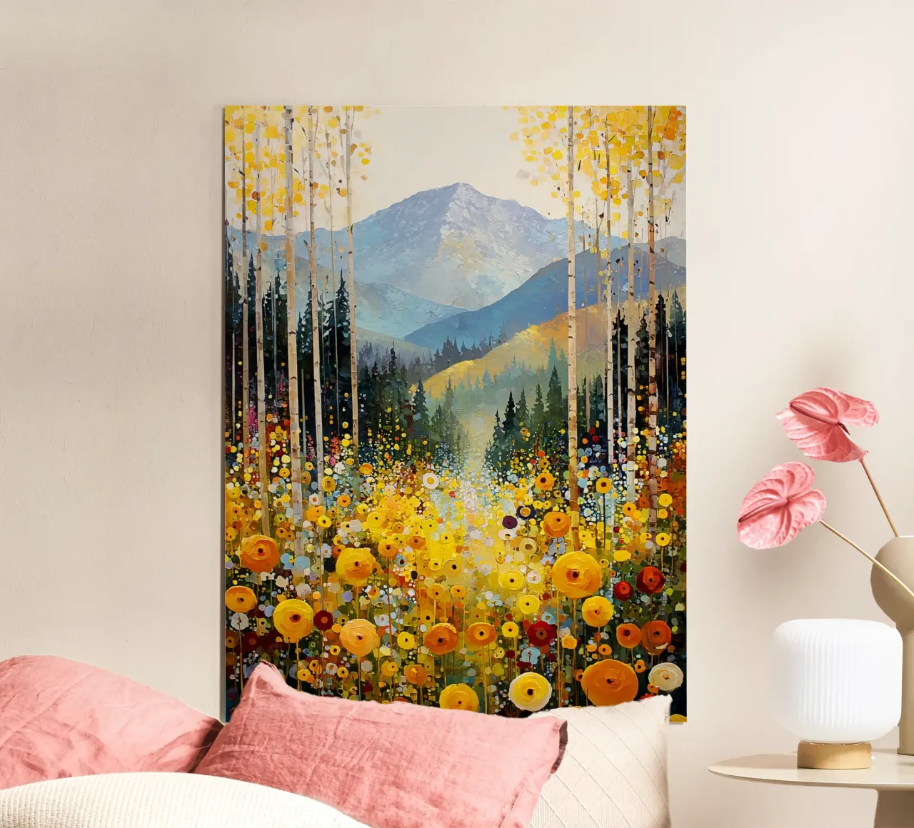 Forest C, style Klimt carta hahnemühle da MATEOart