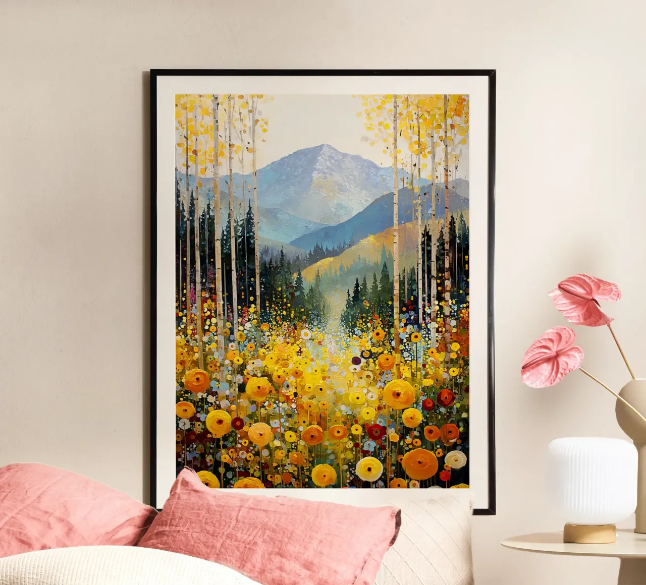 Forest C, style Klimt carta hahnemühle da MATEOart