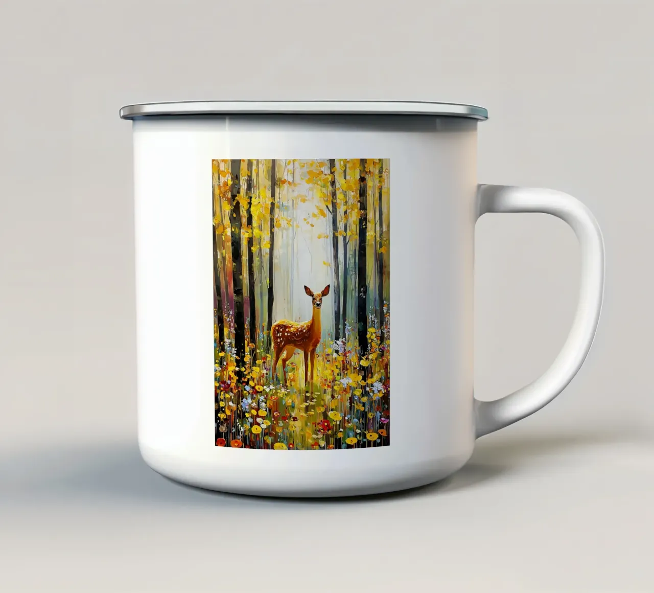 Forest D, style Klimt tazza in smalto da MATEOart