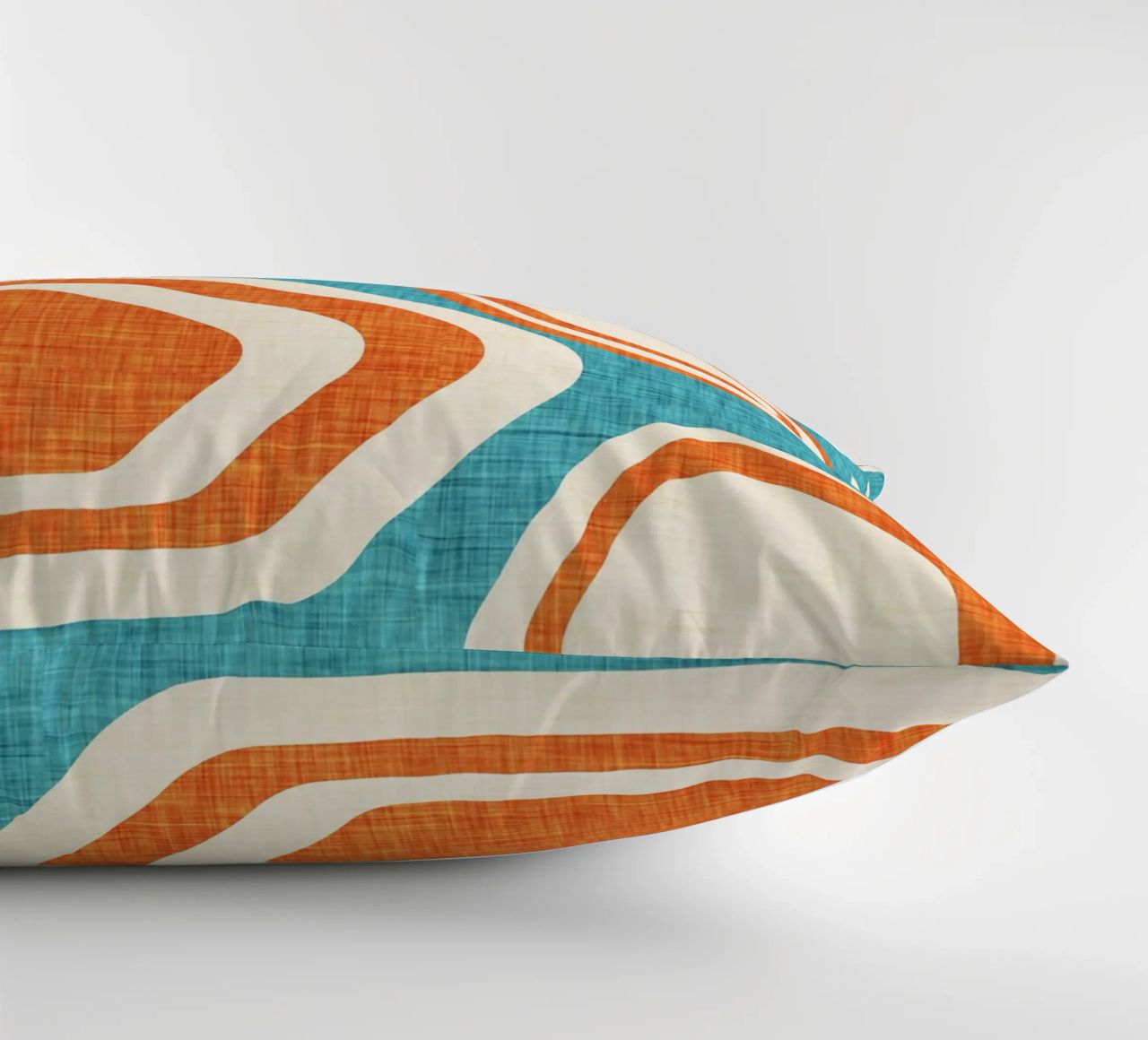 Day at the Lake Blue-Orange decorative cushion by susanacosta