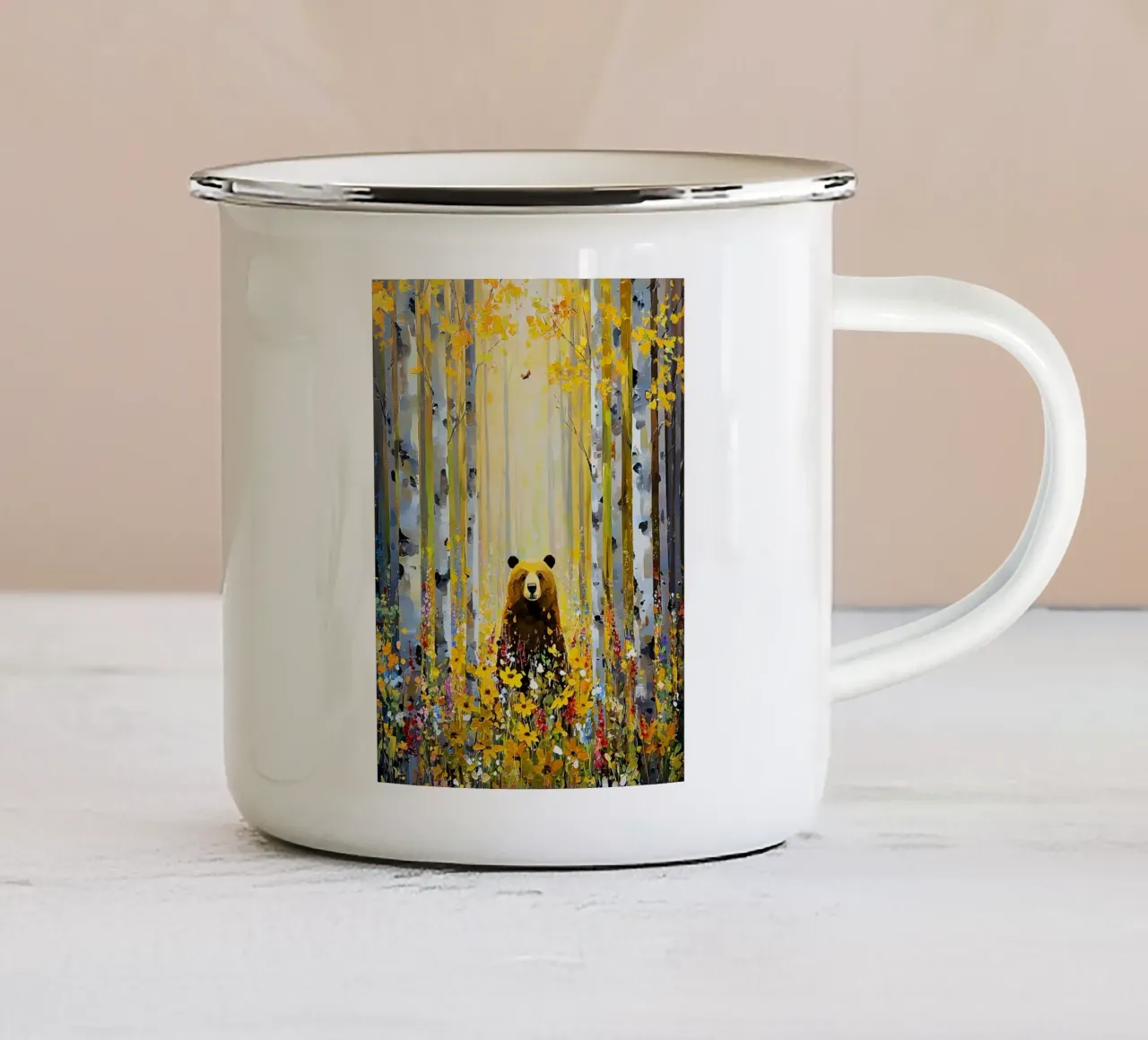 Forest E, style Klimt tazza in smalto da MATEOart