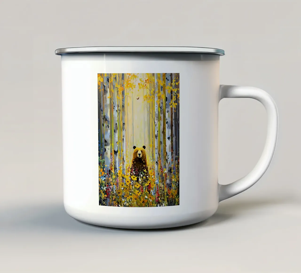 Forest E, style Klimt tazza in smalto da MATEOart