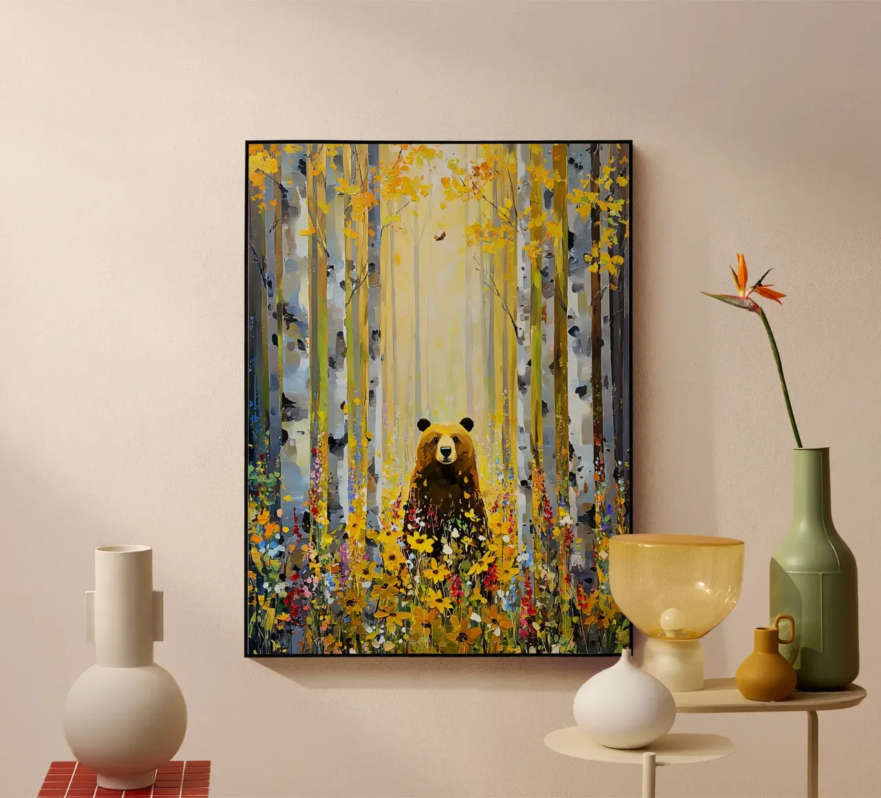 Forest E, style Klimt plexiglass da MATEOart