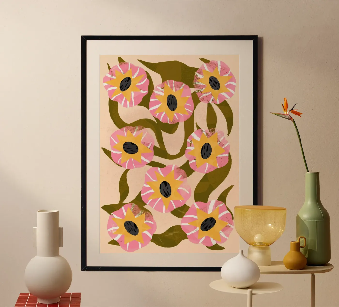 Memory Flowers Poster von Tom Abbiss Smith