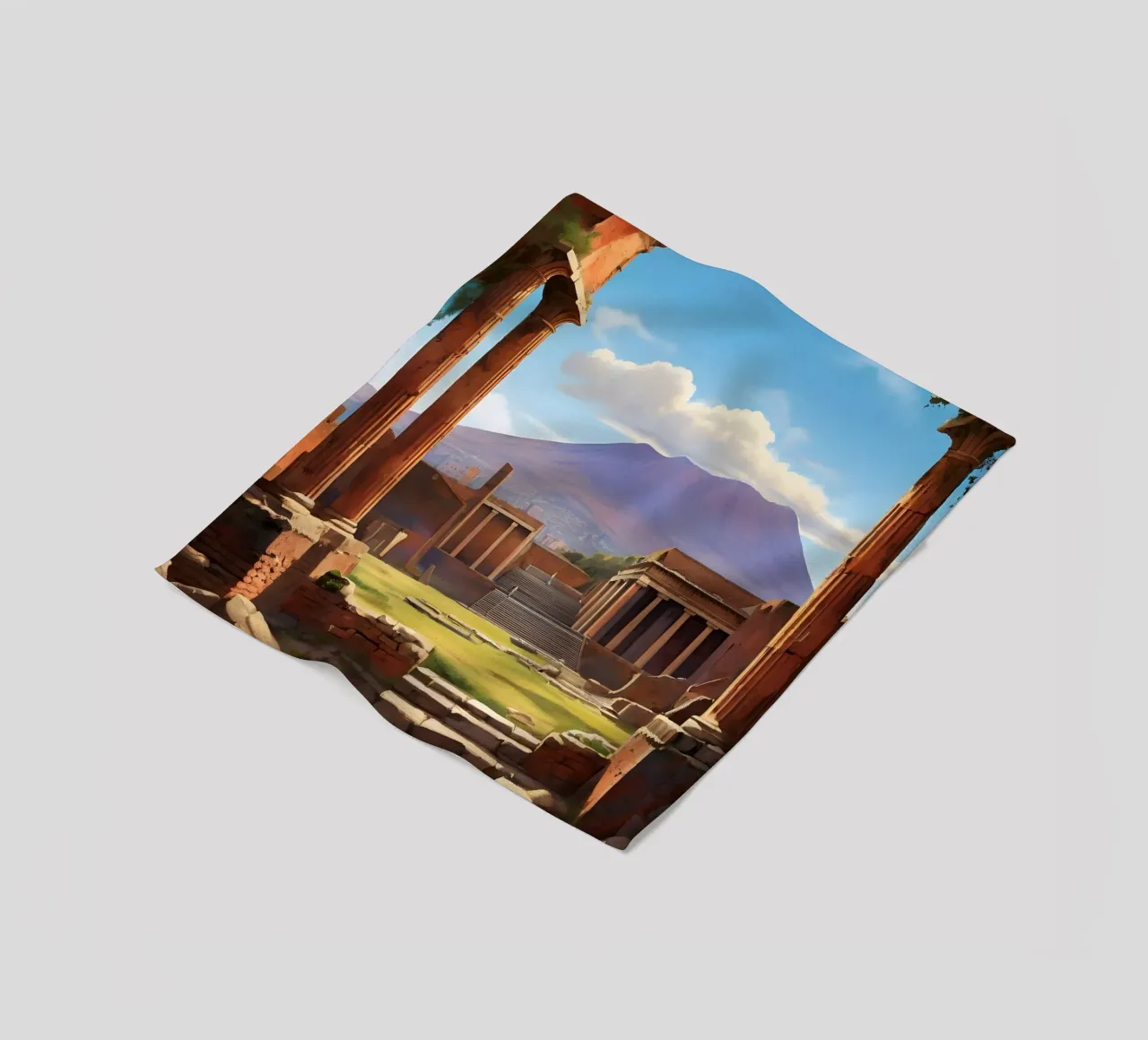 Scena delle rovine di Pompei coperta in pile da Charnwood Prints