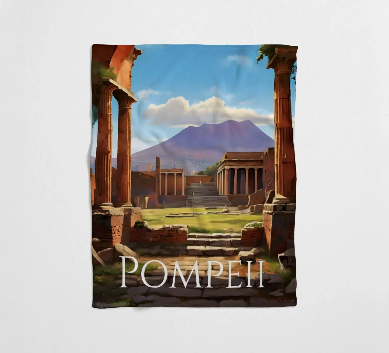 Scena delle rovine di Pompei coperta in pile da Charnwood Prints
