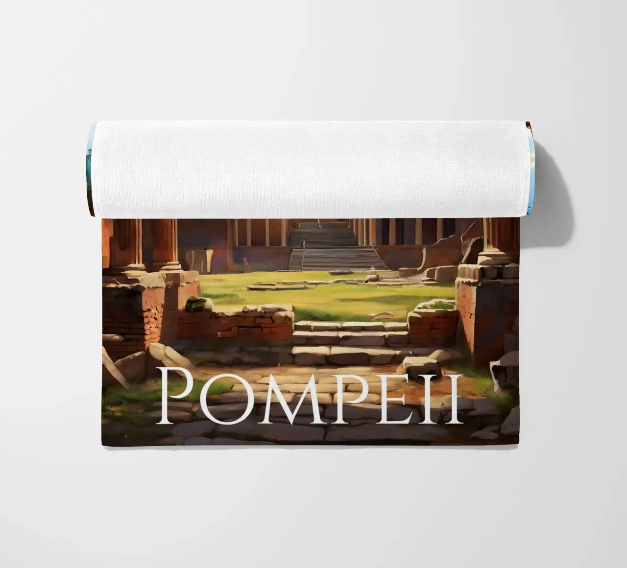 Scena delle rovine di Pompei telo mare da Charnwood Prints