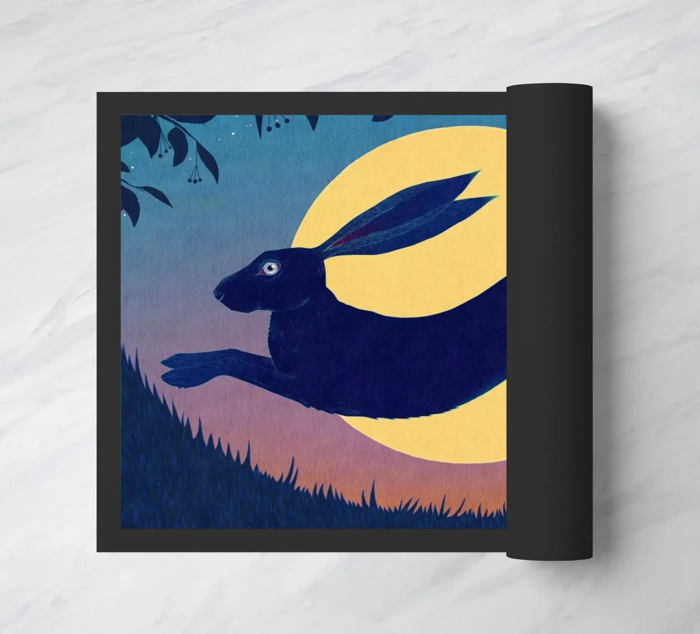 Running Hare paillasson de Natalie Foss