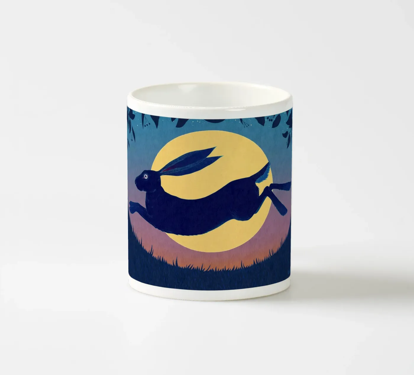 Running Hare ceramic mug by Natalie Foss