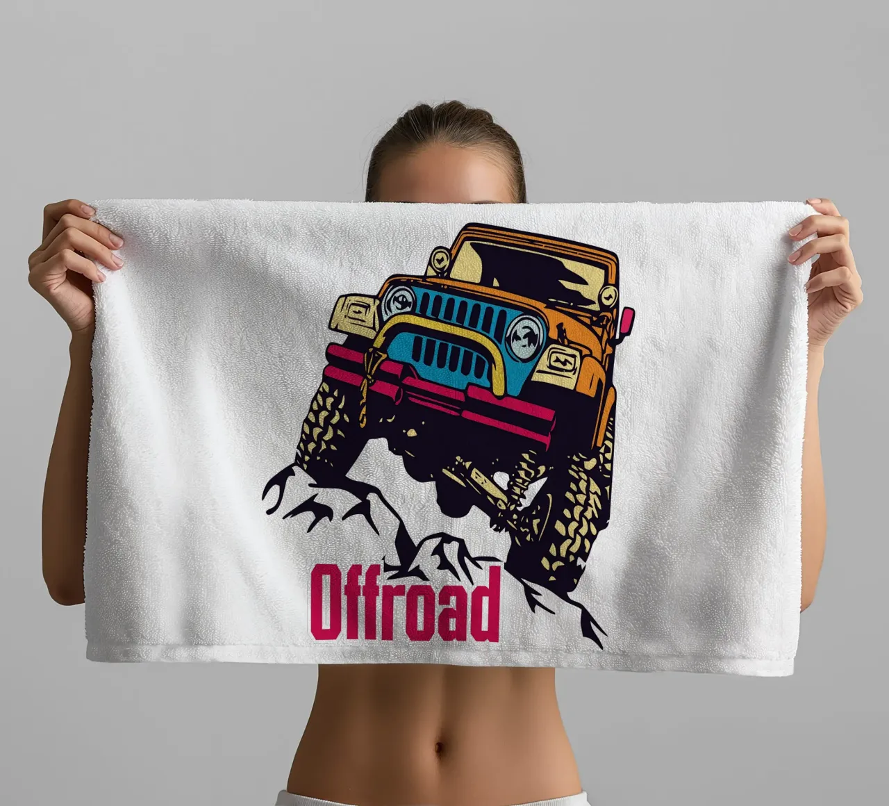 Offroad badhanddoek van Unique Urban Life