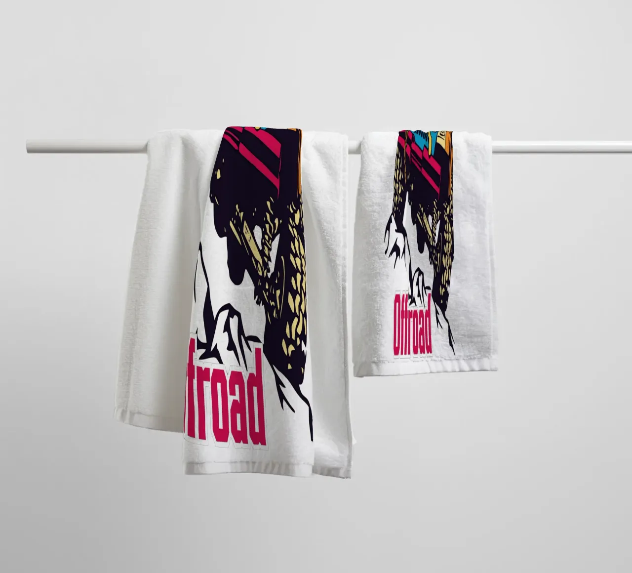Offroad badhanddoek van Unique Urban Life