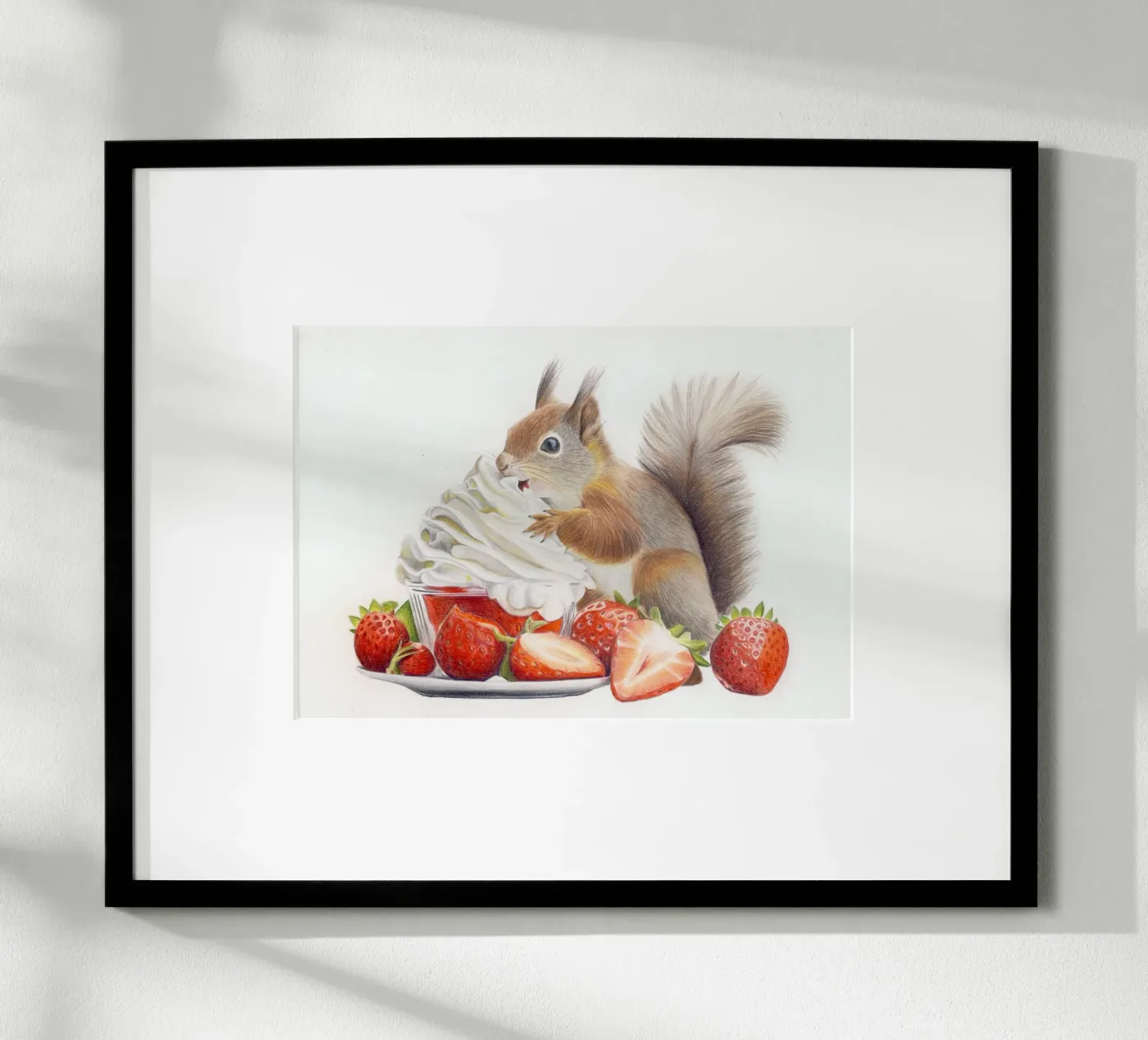 Aardbeientijd poster van Graphit und Farbe