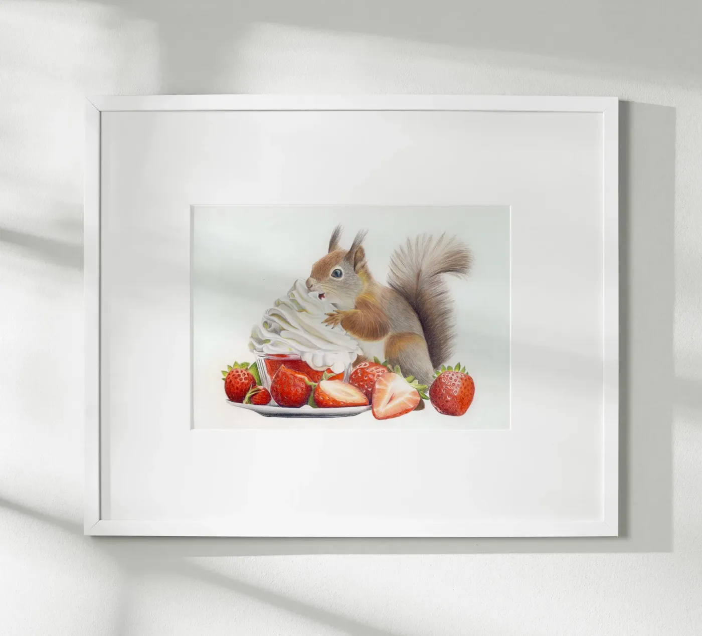 Aardbeientijd poster van Graphit und Farbe