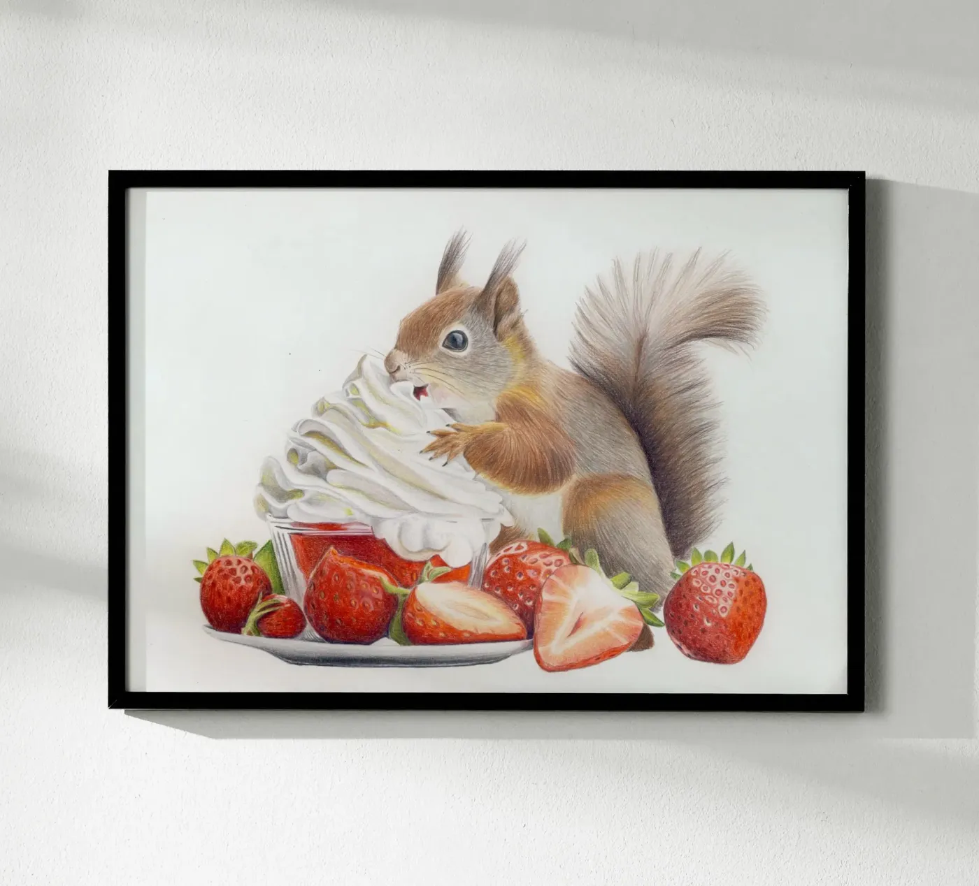 Aardbeientijd poster van Graphit und Farbe