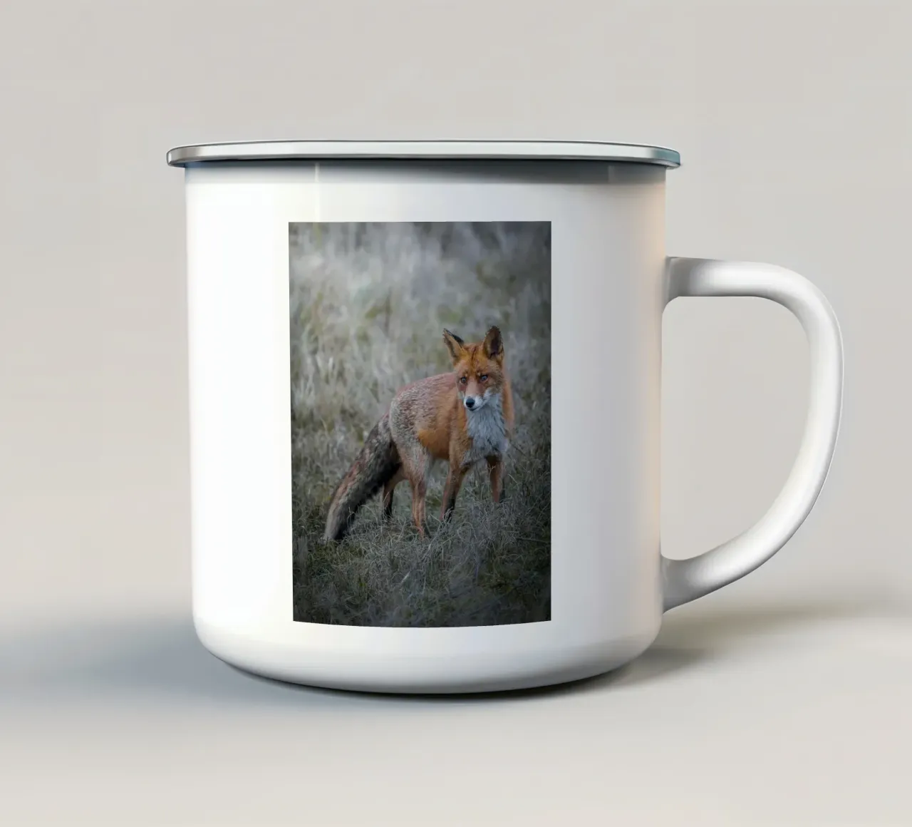 Volpe rossa tazza in smalto da Tom's Wildlife