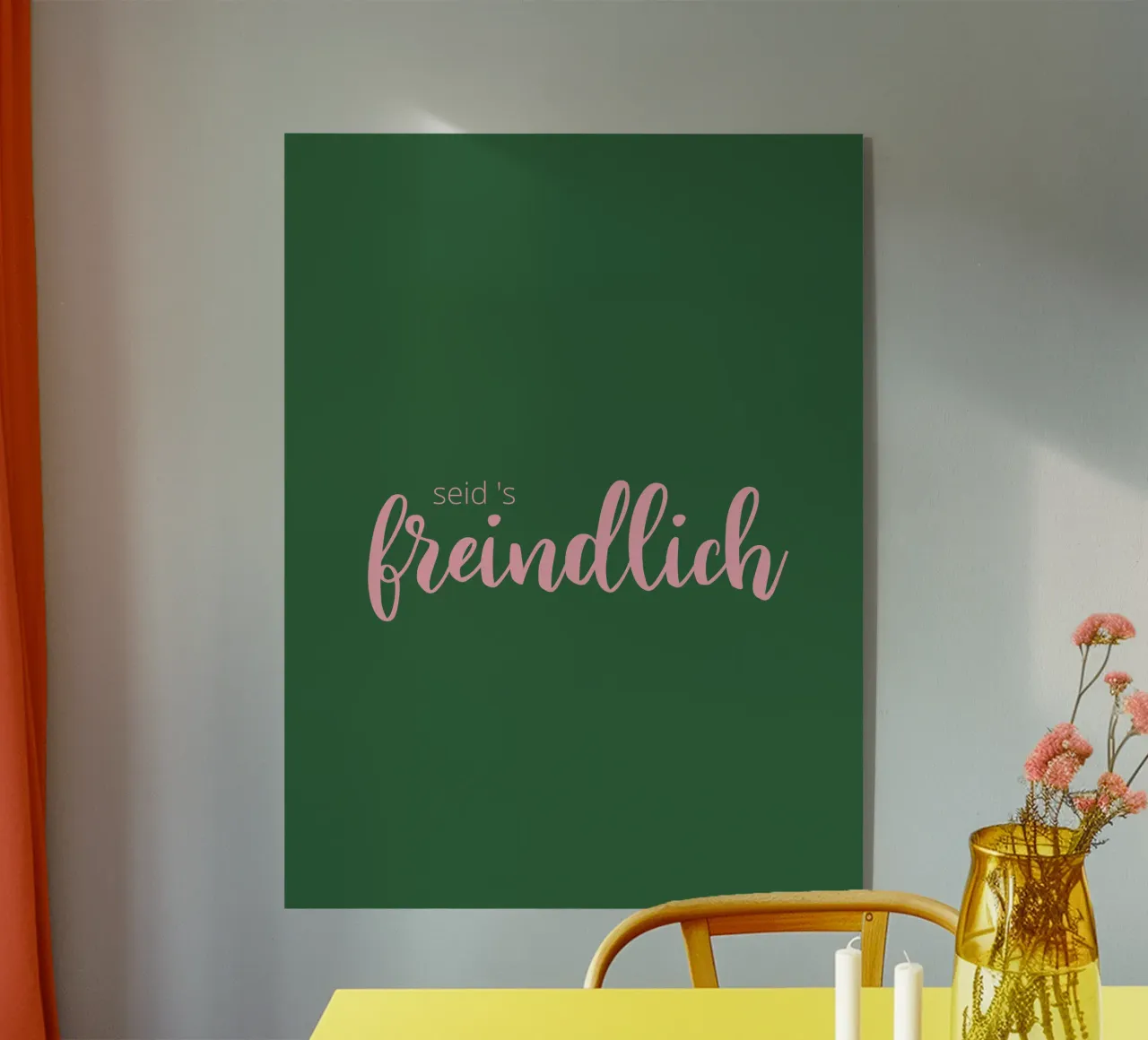 Seids freindlich! acrylic glass by Made in Bavaria