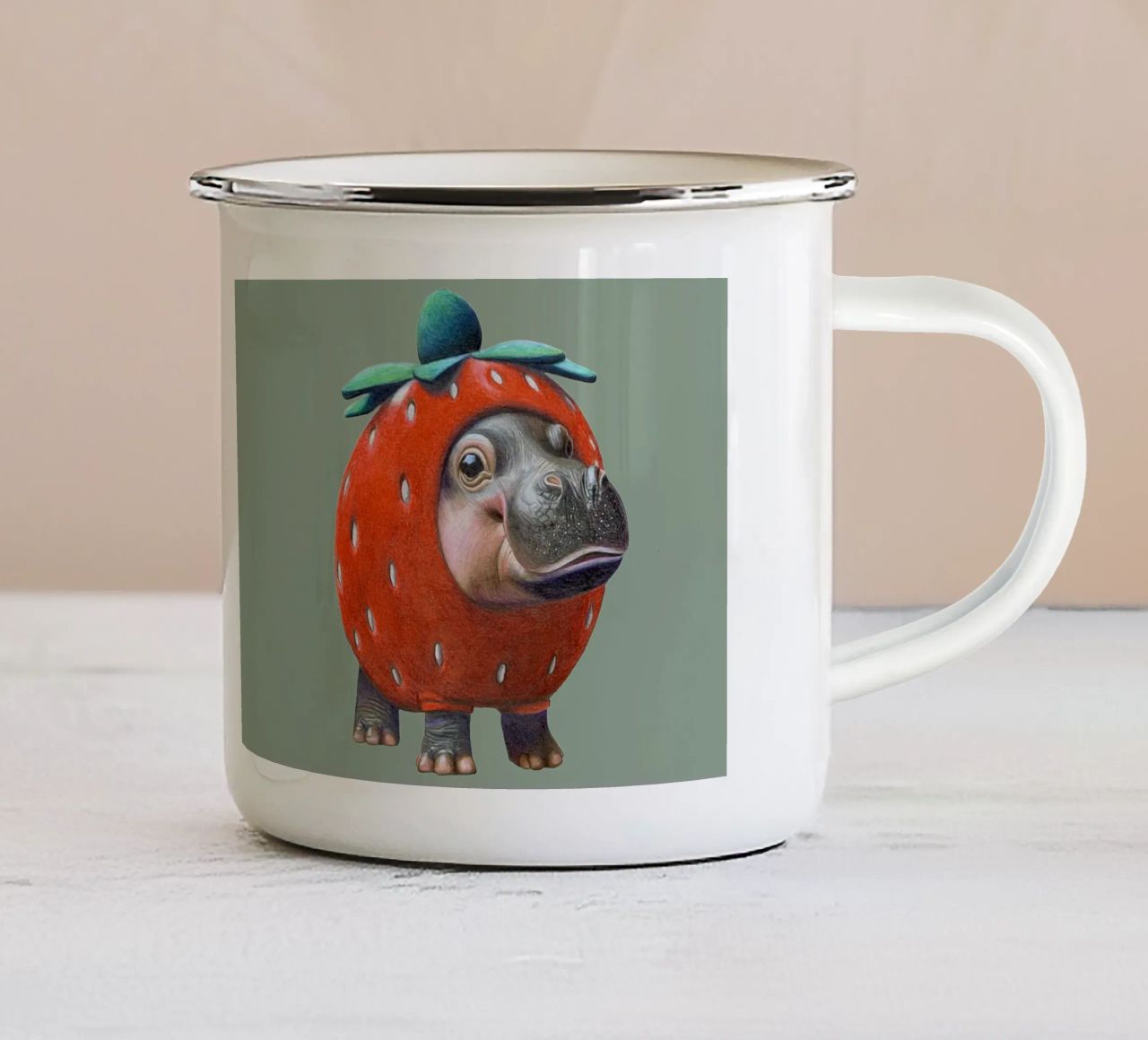 Un piccolo frutto sfacciato tazza in smalto da Graphit und Farbe