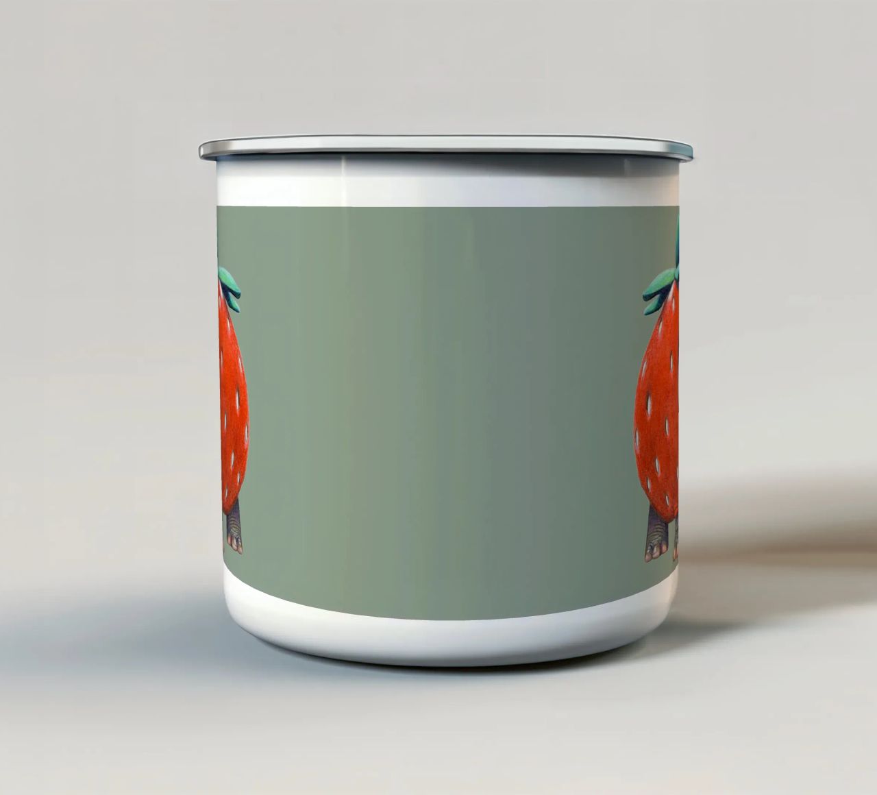Un piccolo frutto sfacciato tazza in smalto da Graphit und Farbe