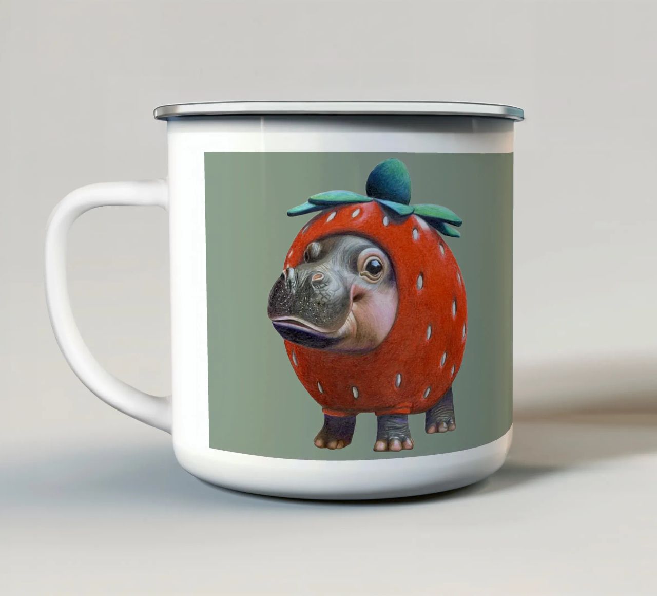 Un piccolo frutto sfacciato tazza in smalto da Graphit und Farbe