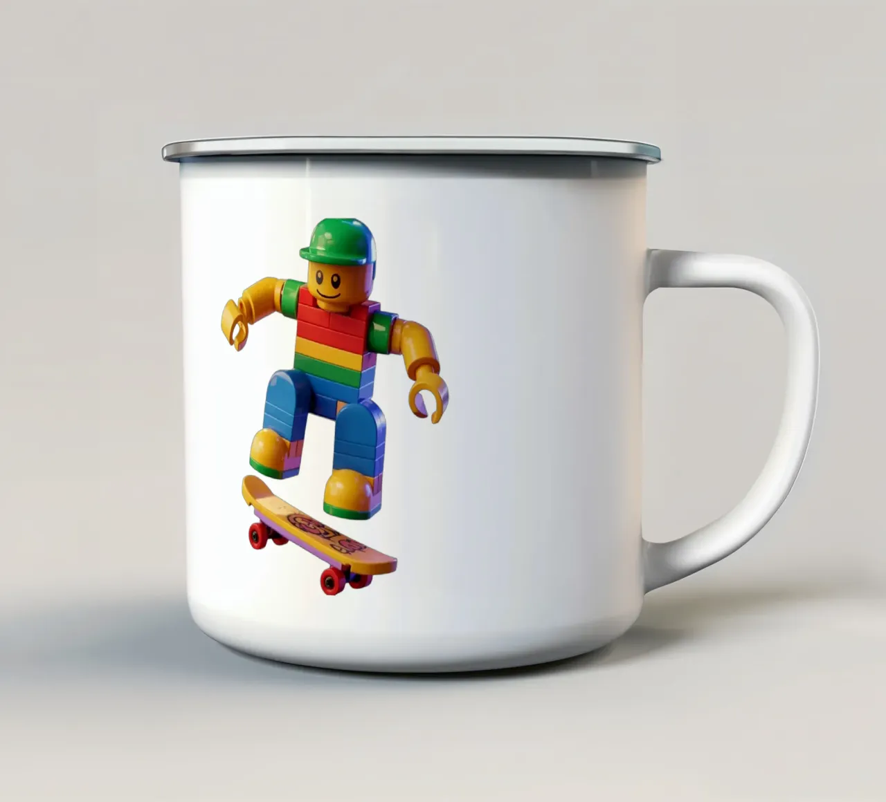 LEGO COOL FREE STYLE COLORE DIVERTIMENTO SKATE BOARD tazza in smalto da dinem