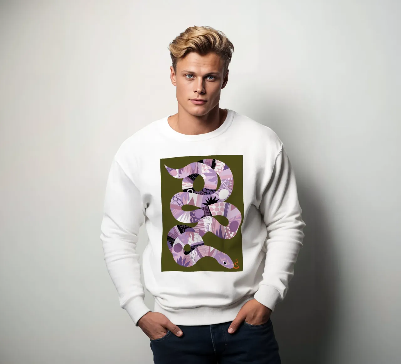 Snake sweatshirt by Tom Abbiss Smith