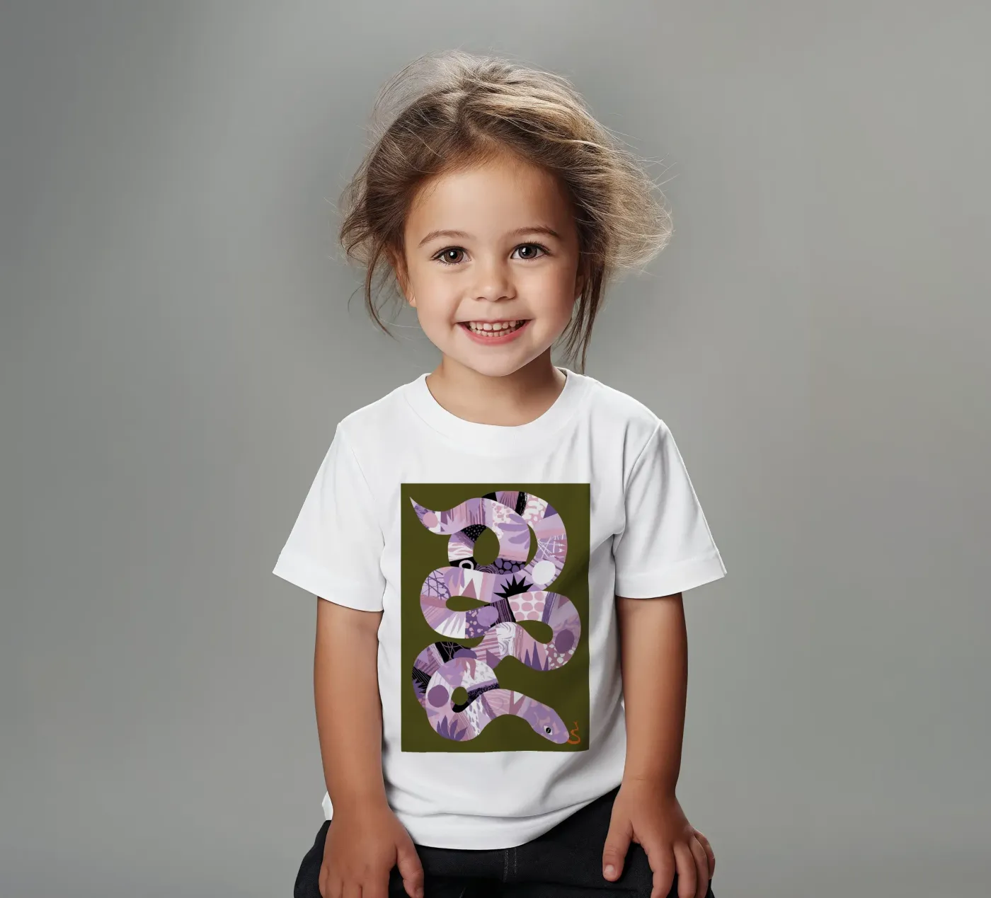 Snake Kinder T-Shirt von Tom Abbiss Smith