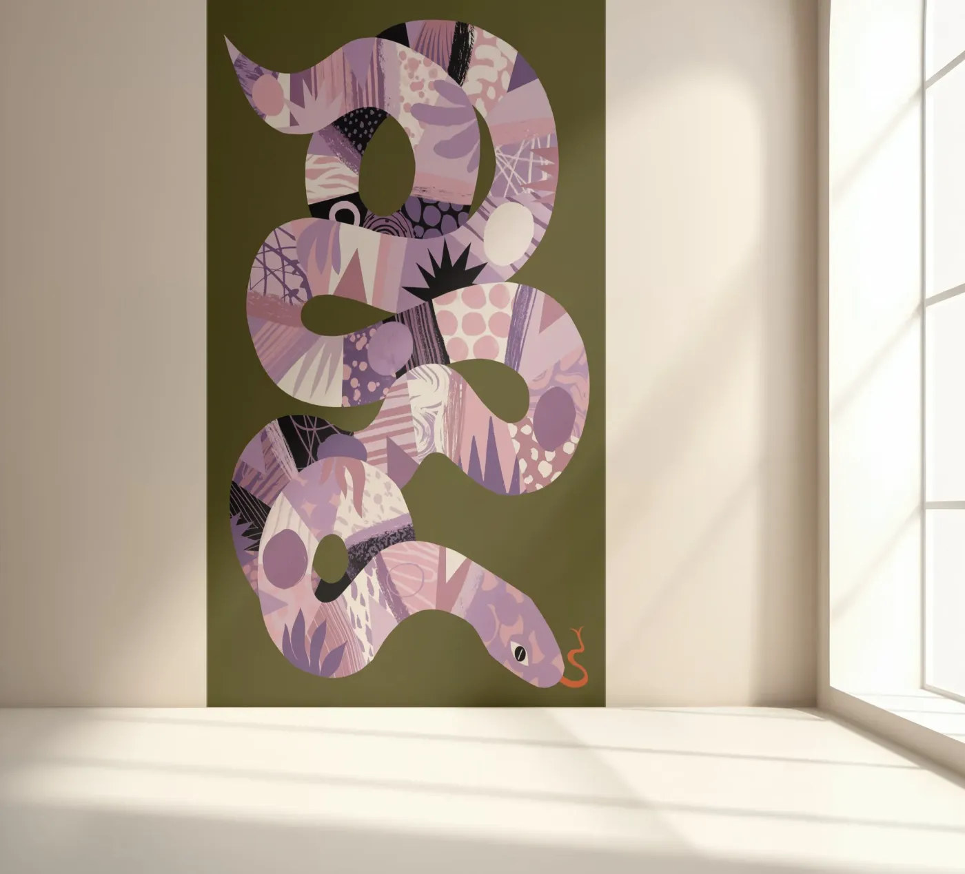 Snake fotobehang van Tom Abbiss Smith