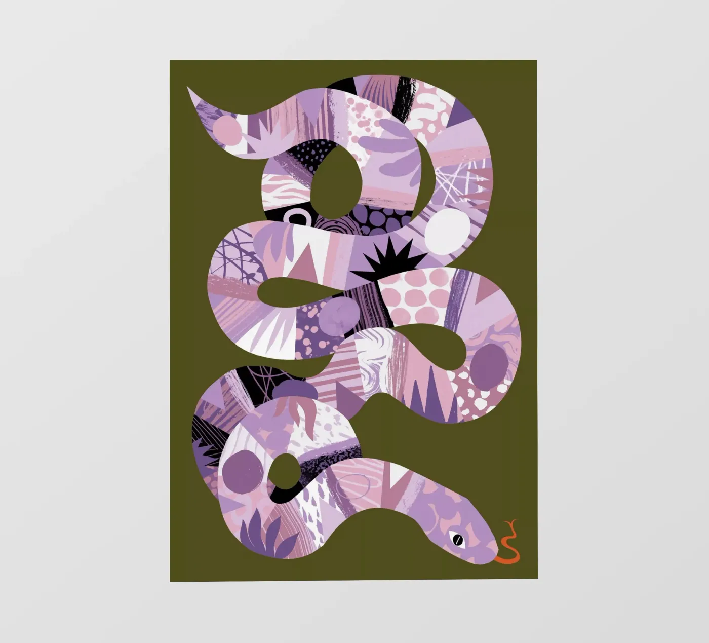 Snake fotobehang van Tom Abbiss Smith