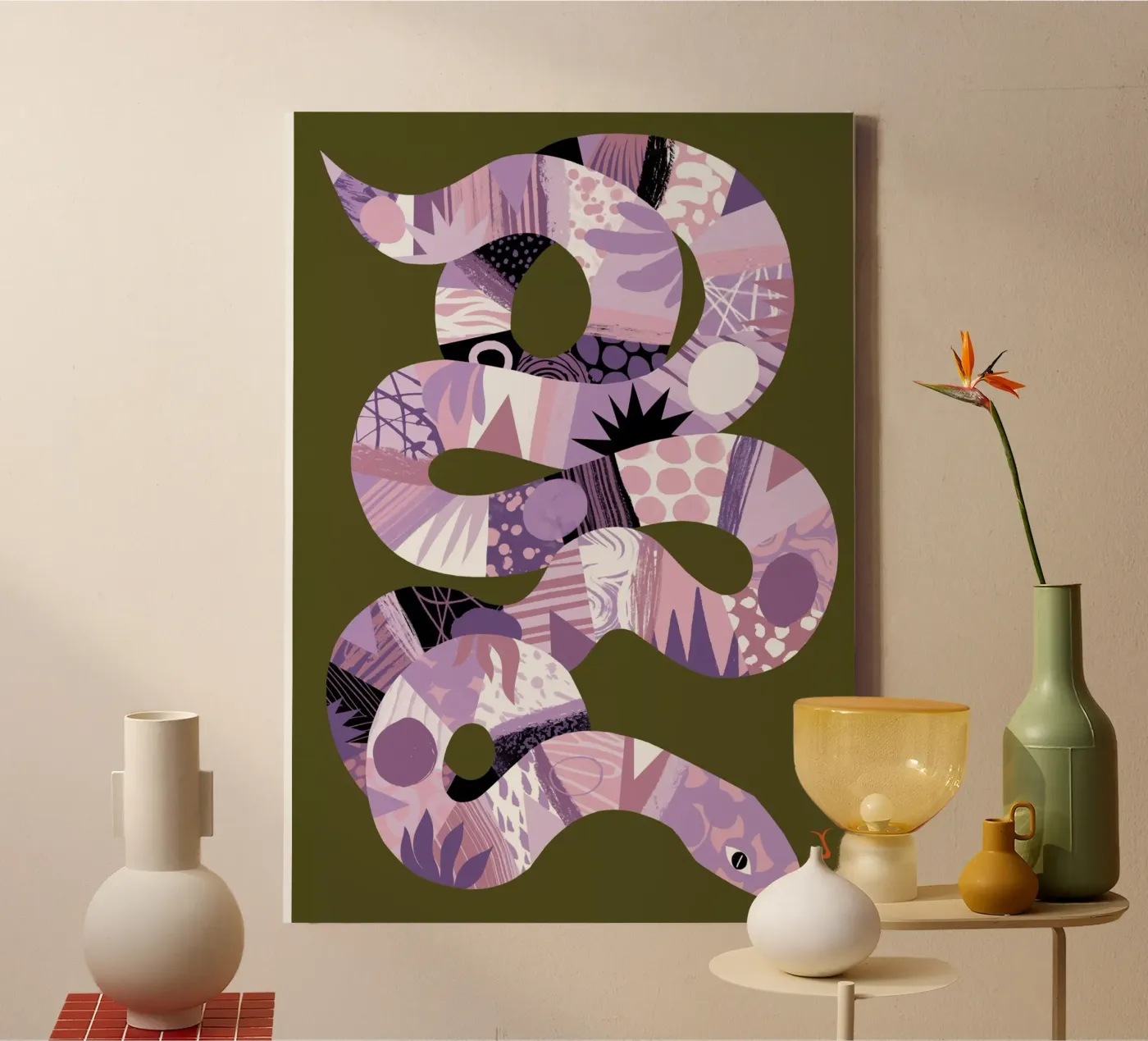 Snake canvas by Tom Abbiss Smith