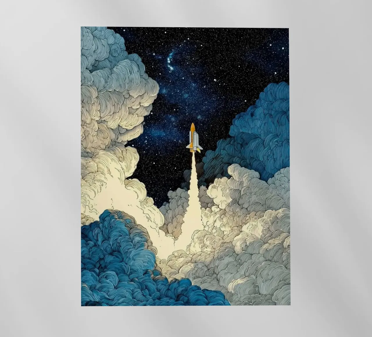 spaceship and cloud pellicola backlit da scoten