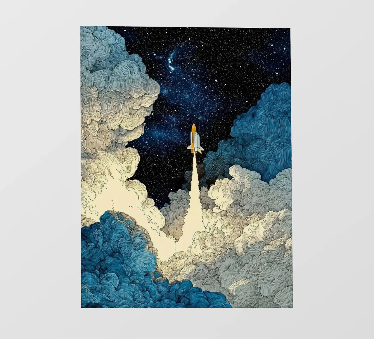 spaceship and cloud telo in pvc da scoten