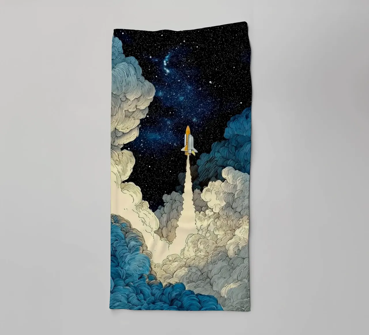 spaceship and cloud asciugamano da bagno da scoten