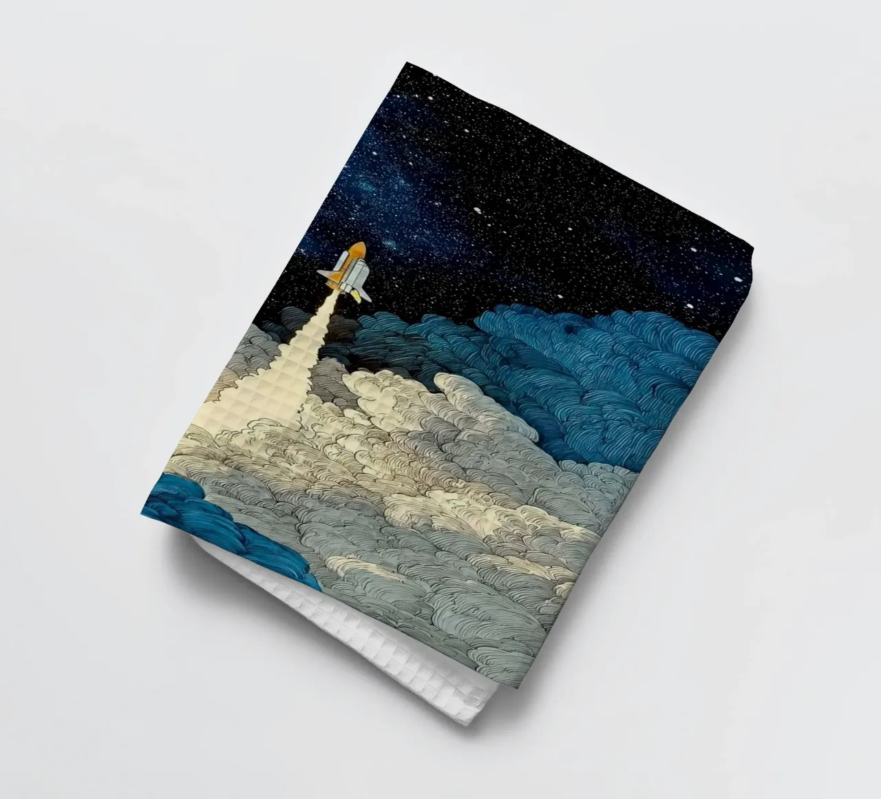 spaceship and cloud canovaccio da cucina da scoten