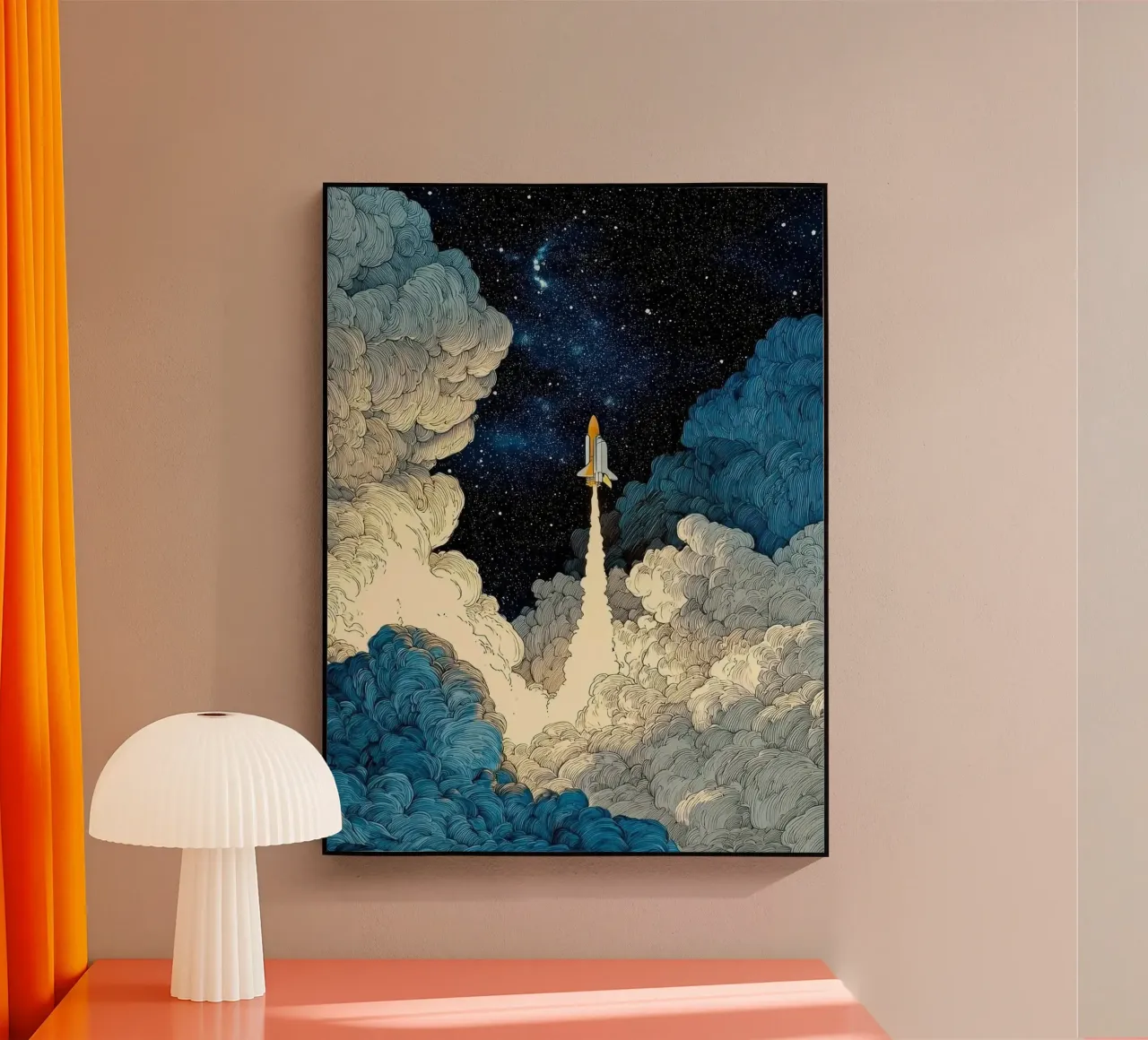 spaceship and cloud plexiglass da scoten